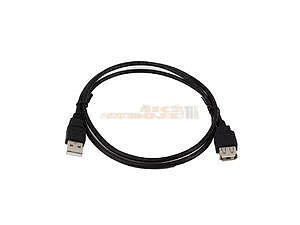 Kabel USB 2.0 prodlužovací 1m černý