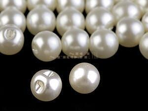 Knoflík perla 8 mm 2, krémová