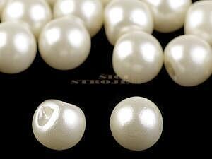 Knoflík perla 12 mm 2, krémová