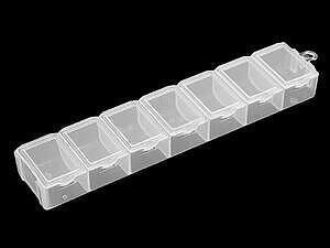 Box plastový / zásobník 1,8x3,4x15 cm - 1