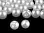 Knoflík perla 8 mm 1, bílá
