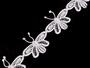 Krajka vzdušná šíře 40 mm motýl 1, krémově bílá