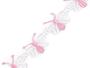 Krajka vzdušná šíře 40 mm motýl 2, růžová světlá - bílá