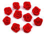 Růže saténová 10 mm 9, červená