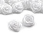 Růže saténová 15 mm 2, bílá
